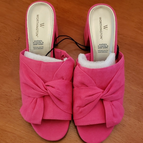 Worthington Shoes - Ladies Hot Pink Mules